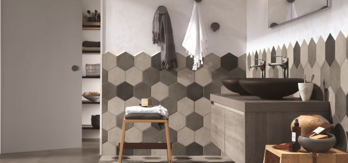 Le retour du carrelage hexagonal :