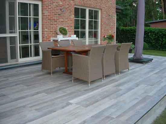 De terrastrend van dit moment: keramische bankirai-terrastegels keramische terrastegel houtlook